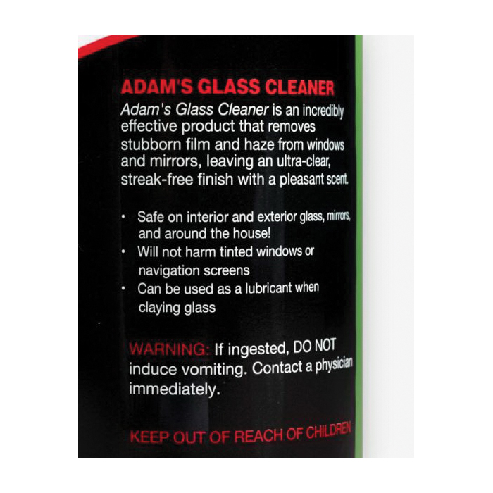 ADAM'S POLISHES WS-GC2-16 Glass Cleaner, 16 oz, Citrus - 5
