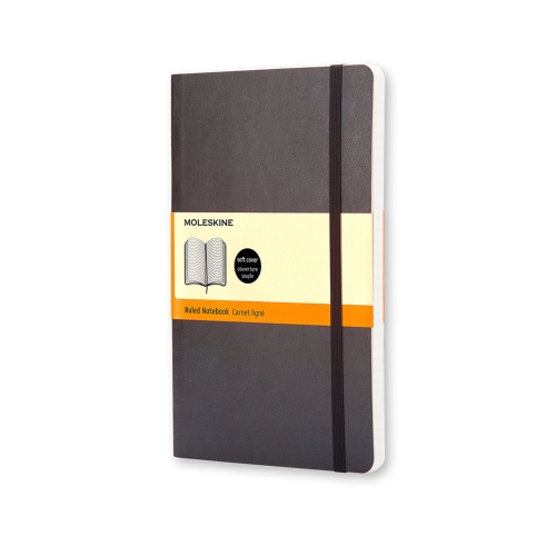 Moleskine Classic Large Ruled Soft Cover Notebook - Black