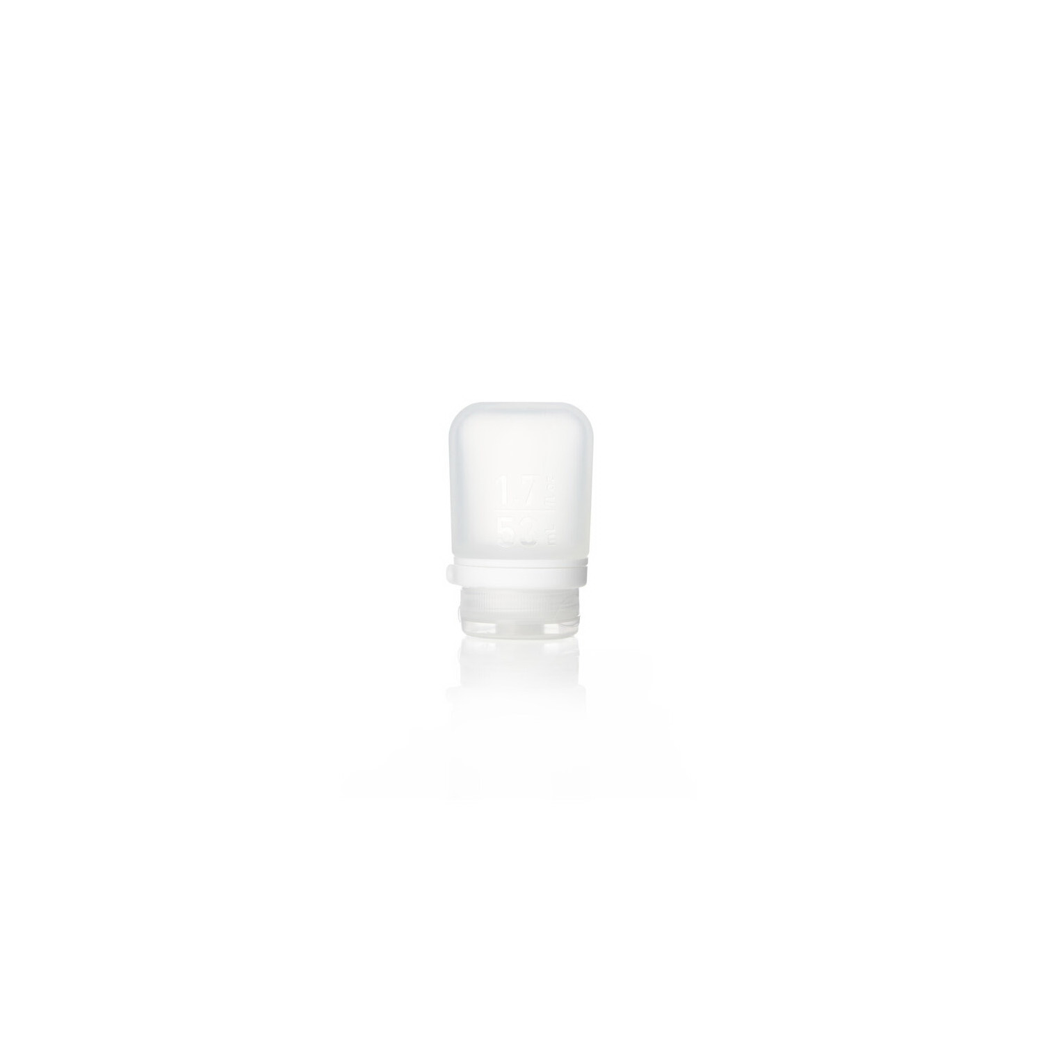 Humangear HG3101 Travel Bottle, Small, 1.7 fl-oz Capacity, Polypropylene/Silicone, Clear - 1