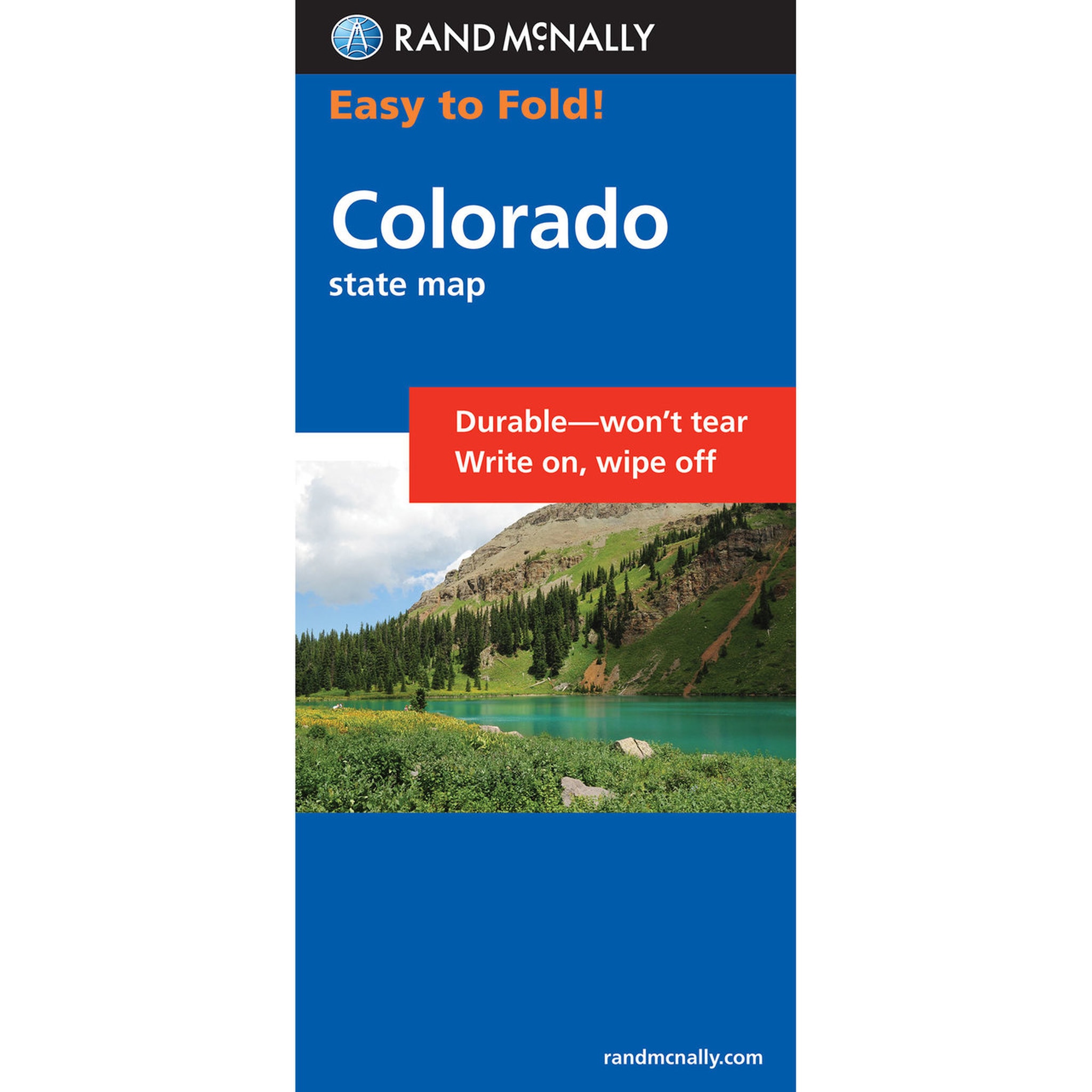 Rand McNally 0-528-85619-7 Easy-to-Fold Map, 18 in L, 17 in W, Colorado - 1