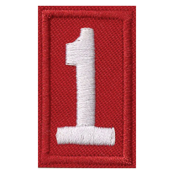 Boy Scouts Of America 10401 Numerical Emblem, Rectangular, Red/White - 1