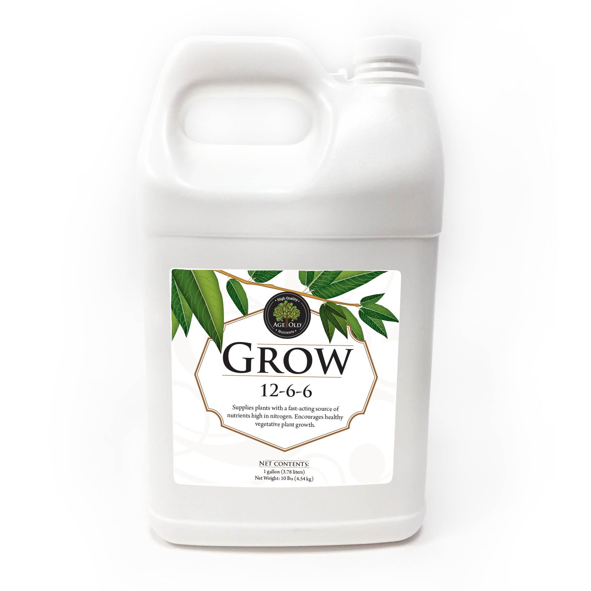 AGE OLD Nutrients AGGRW4 Grow Fertilizer, 1 gal, Liquid, Dark Brown, Bland, Musty - 1