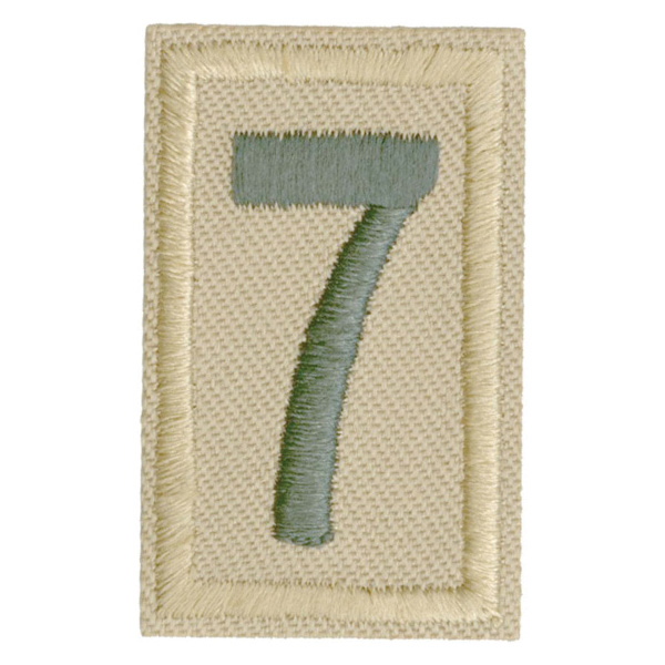 Boy Scouts Of America 18077 Numerical Emblem, Rectangular, Green/Tan - 1