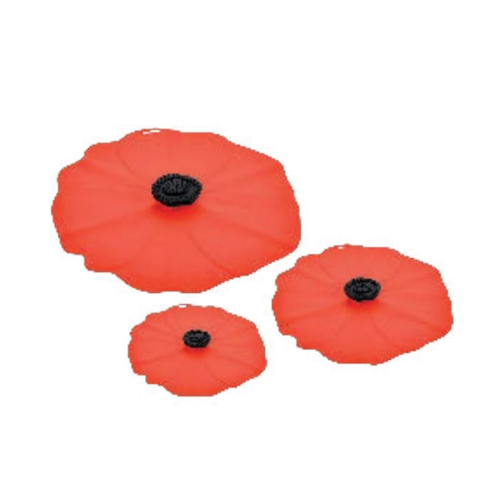 Charles Viancin 2903 Poppy Lid, Silicone, Red, For: (6) Poppy Lid - 1