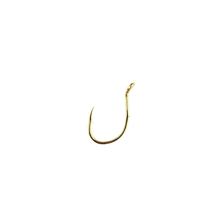 Eagle Claw 038AH-8 Gold Salmon Hook, Size 8, Gold Plated