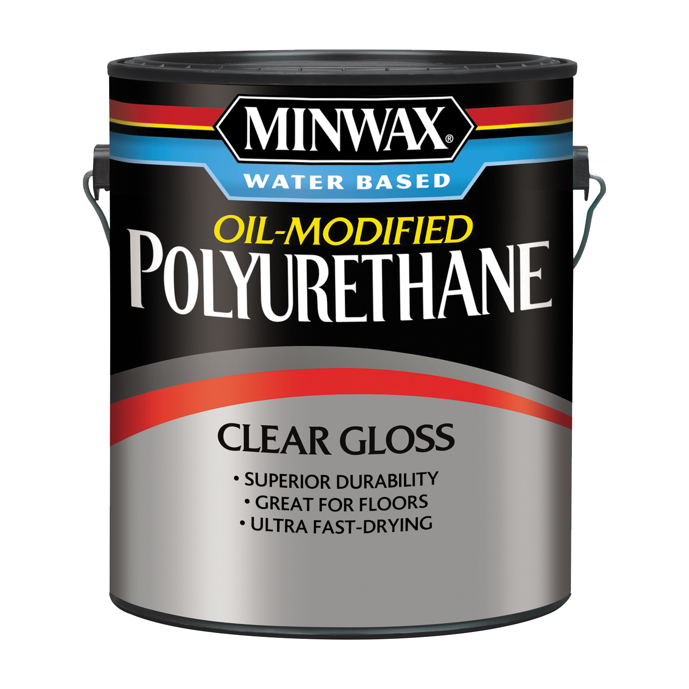 Minwax 710310000 Polyurethane, Water Base, Clear, Gloss, Liquid, 1 gal Can