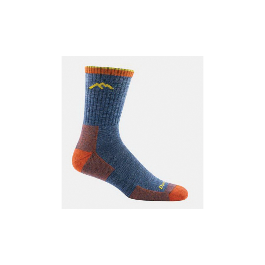 Darn Tough 1466-OLIVE-L Hiker Micro Crew Socks, Men's, L, Merino Wool/Nylon/Spandex, Olive - 1