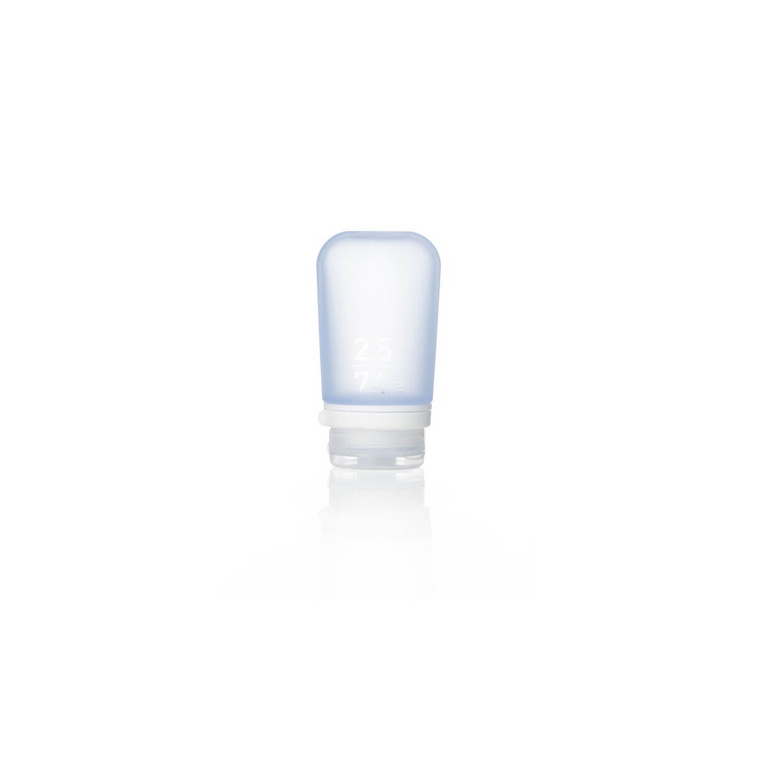 Humangear HG3124 Travel Bottle, Medium, 2.5 fl-oz Capacity, Polypropylene/Silicone, Blue - 1