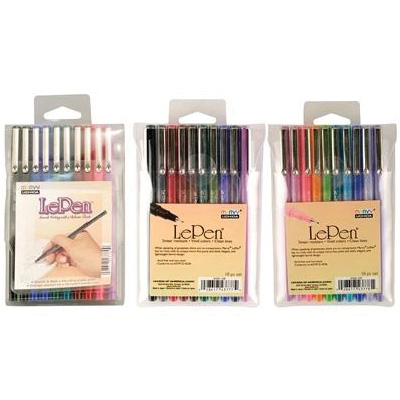 Marvy Uchida LePen 430009900 Pen, 0.3 mm Tip, Micro-Fine Tip, Periwinkle Ink, Dye Ink - 3