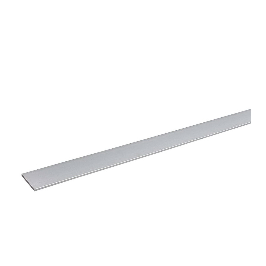 M-D 60756 Flat Bar, 1-1/2 in W, 48 in L, 0.13 in Thick, Aluminum, Mill - 1