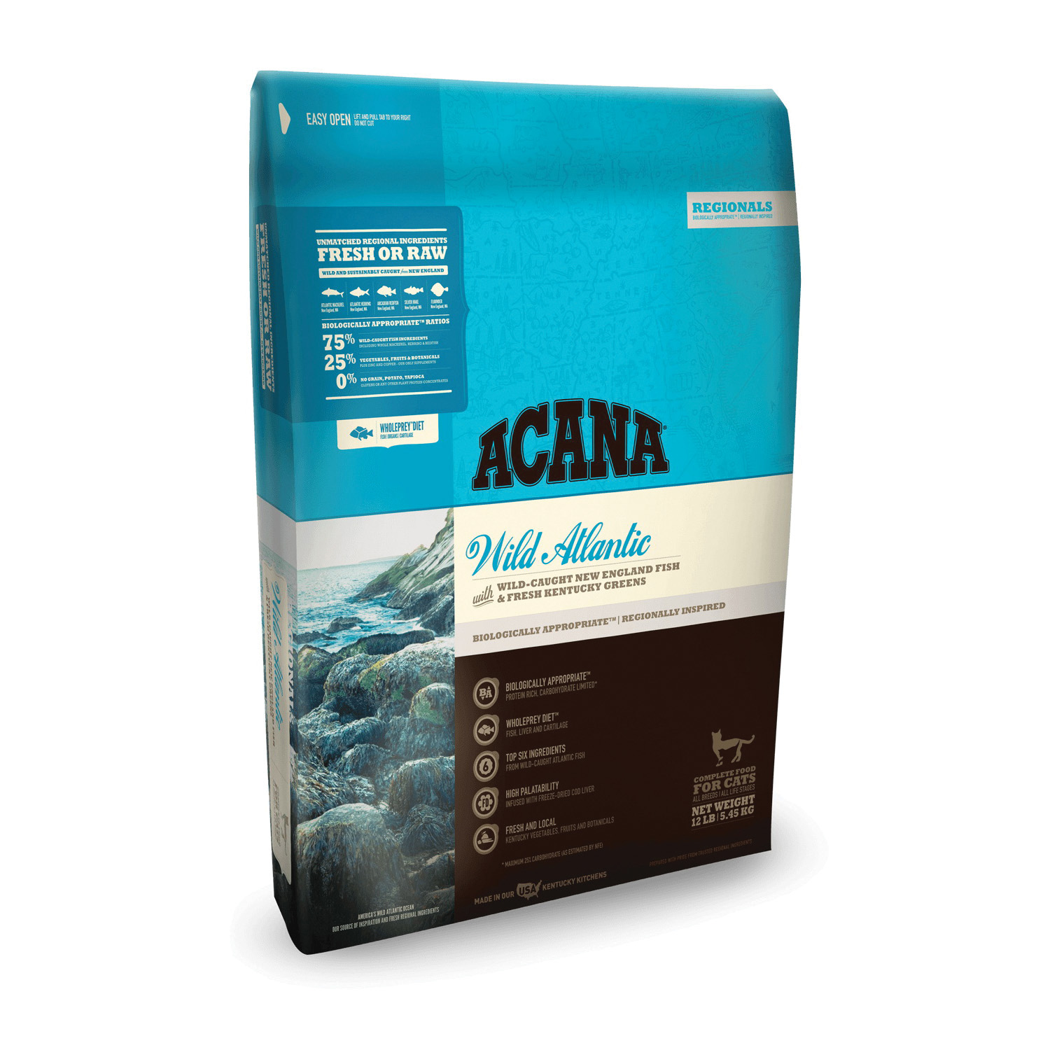 Acana 2621131 Cat Food, Wild Atlantic, 12 lb - 1