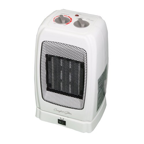 Comfort Glow Portable Electrics CEH255 Oscillating Ceramic Heater, 15 A, 120 V, 1500 W, 5120 Btu Heating, White