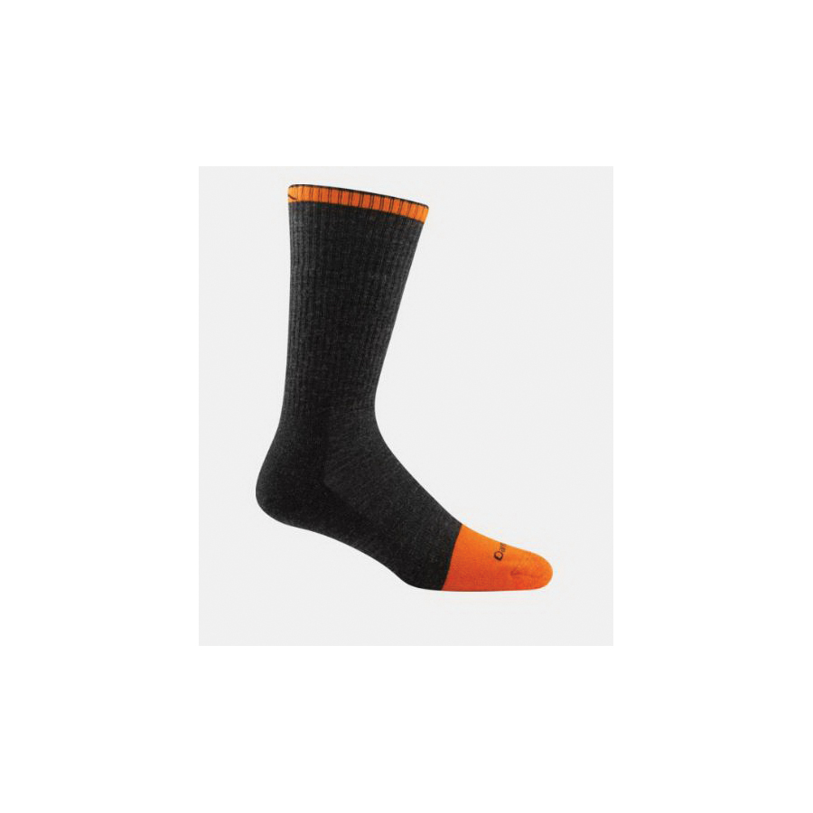 Darn Tough 2006-GRAPHITE-L Steely Boot Socks, Men's, L, Merino Wool/Nylon/Spandex, Graphite - 1