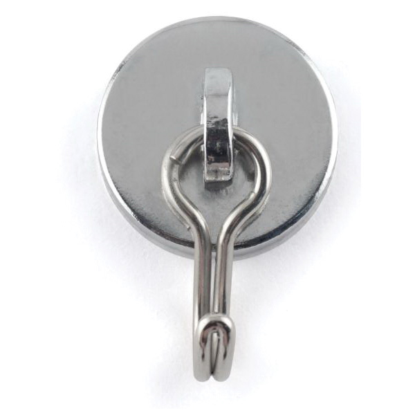 Magnet Source 07589 Swinging Magnetic Hook, Metal/Plastic, Chrome, 40 lb