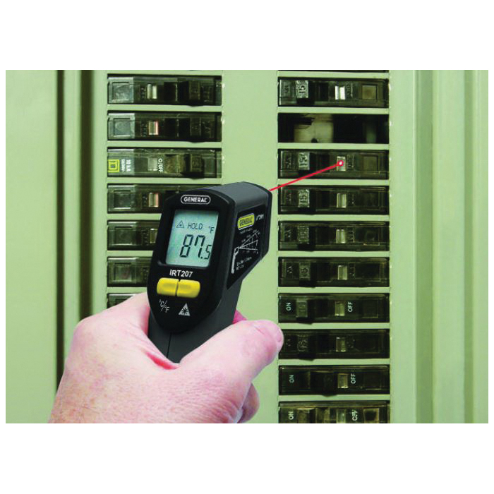 Infrared Thermometer, Pactool, 4 to 608 deg F, 0.1 deg Resolution, LCD Display - 2