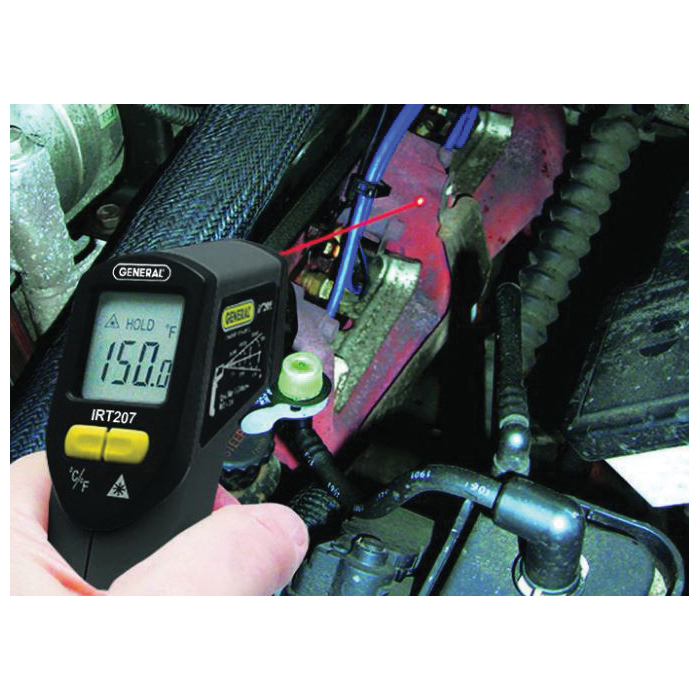 Infrared Thermometer, Pactool, 4 to 608 deg F, 0.1 deg Resolution, LCD Display - 4
