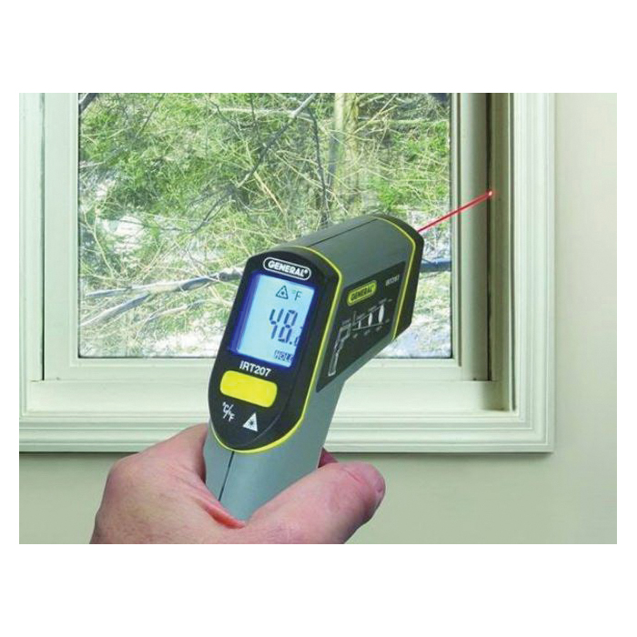 Infrared Thermometer, Pactool, 4 to 608 deg F, 0.1 deg Resolution, LCD Display - 5