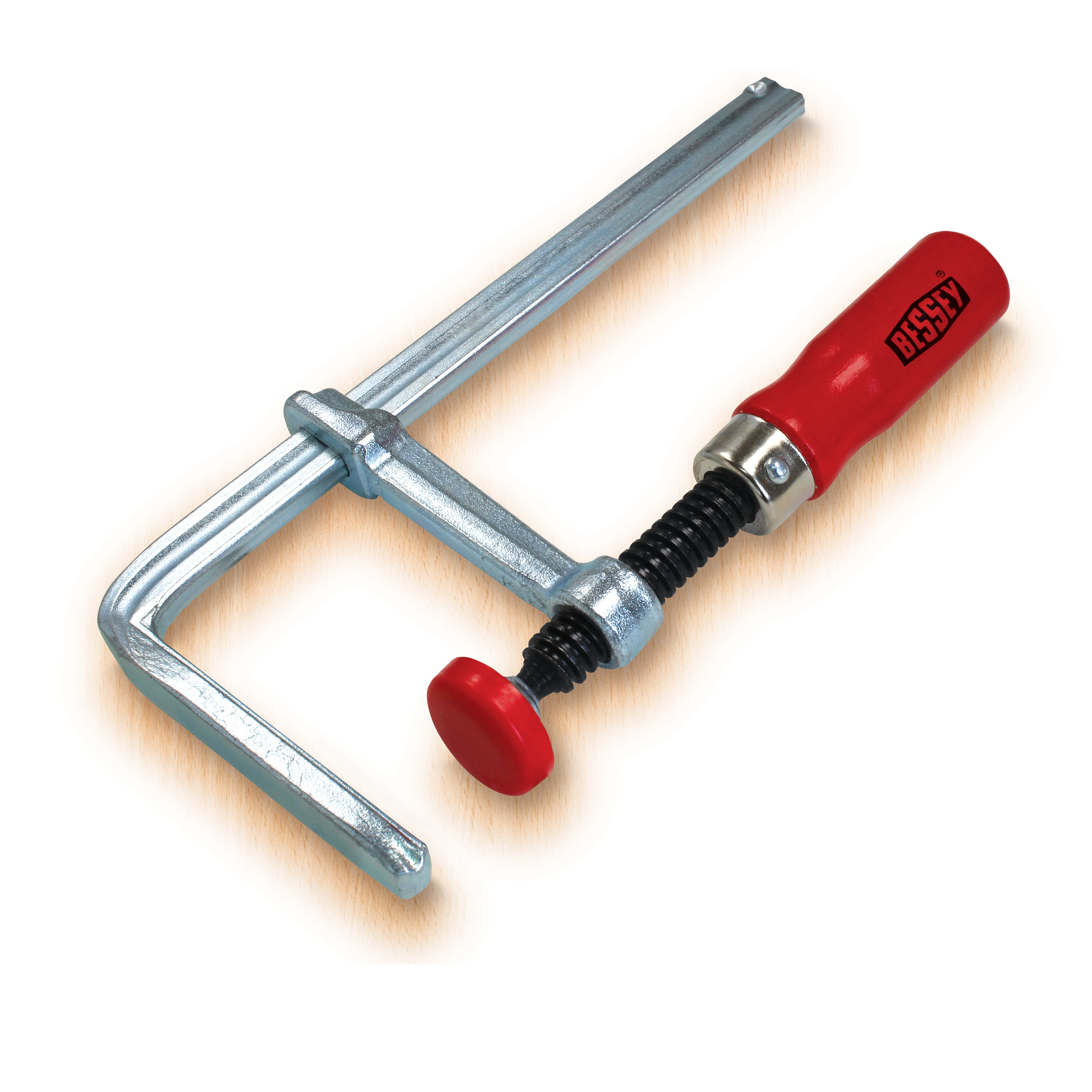 Bessey GTR12 Track/Table Clamp, 1.8 N Clamping, 4-11/16 in Max Opening Size, 2-5/16 in D Throat, Steel Body - 3