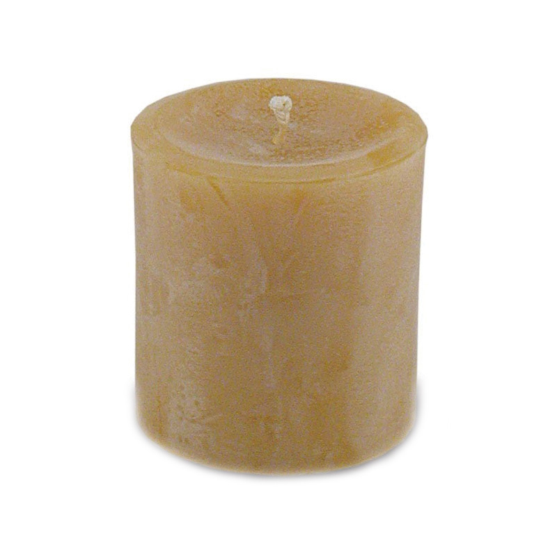 Down To Earth 2461 Round Candle, 10 oz, 34 hr, Natural Honey - 1