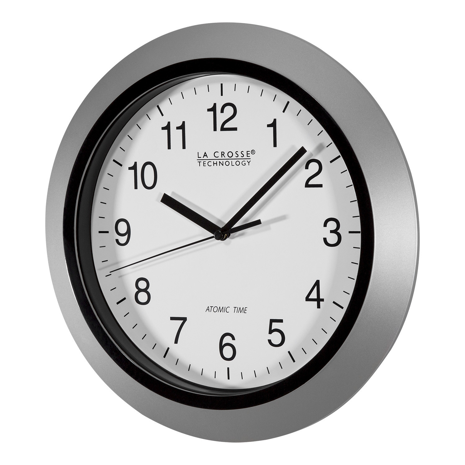 La Crosse WT-3129S Atomic Clock, Round, Analog, Analog Display, Plastic Frame, Silver Frame - 2
