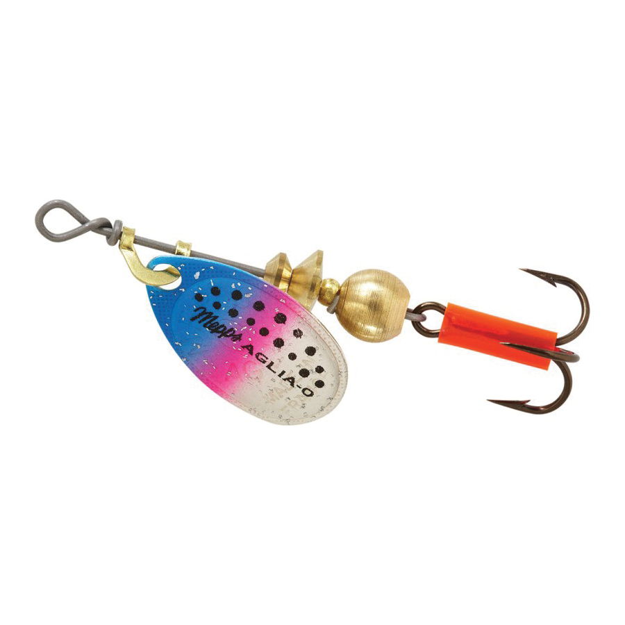 mepps Plain Aglia Series B0-RBT Fishing Lure, Arctic Grayling, Brook Trout, Cutthroat Trout, Dolly Varden Trout - 1