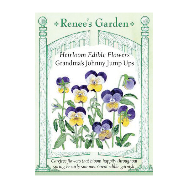 Renee's Garden 5967 Flower Seed, Heirloom Edible Flowers, Viola Tricolor, Spring Bloom, 750 g Pack - 1