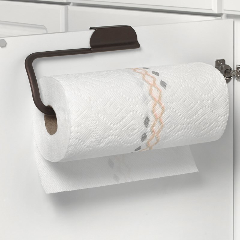 Spectrum 56724 Paper Towel Holder, 1-1/2 in OAL, 12-3/4 in OAW, Steel, Bronze