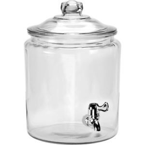 Anchor Hocking 93339AHG17 Beverage Dispenser with Spigot, 2 gal Capacity, Glass Container, Clear - 1