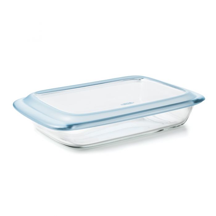 Good Grips 11176400 Baking Dish with Lid, 3 qt Capacity, Borosilicate Glass, Clear, Dishwasher Safe: Yes - 1