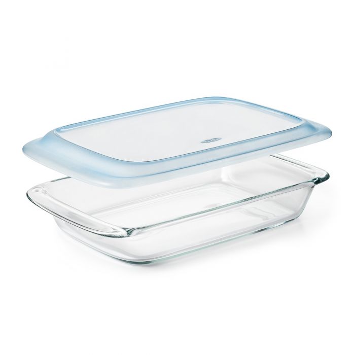 Good Grips 11176400 Baking Dish with Lid, 3 qt Capacity, Borosilicate Glass, Clear, Dishwasher Safe: Yes - 3