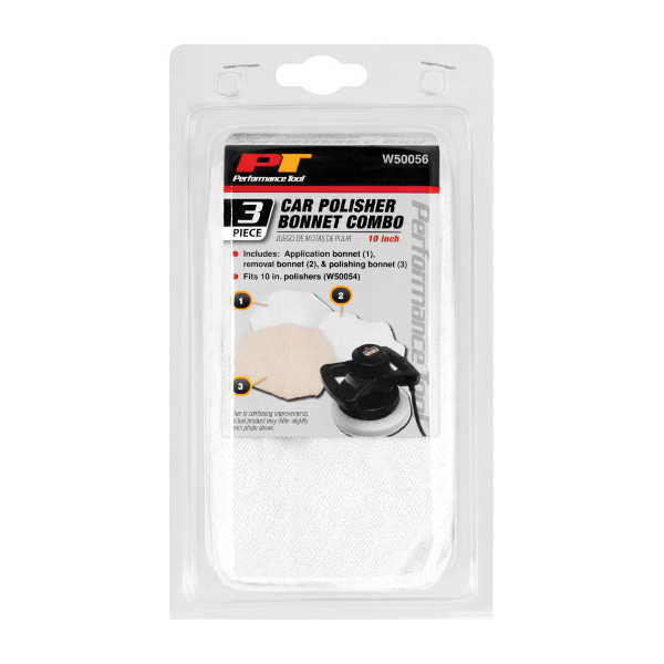Performance Tool W50056 Polishing Bonnet, 3 PK