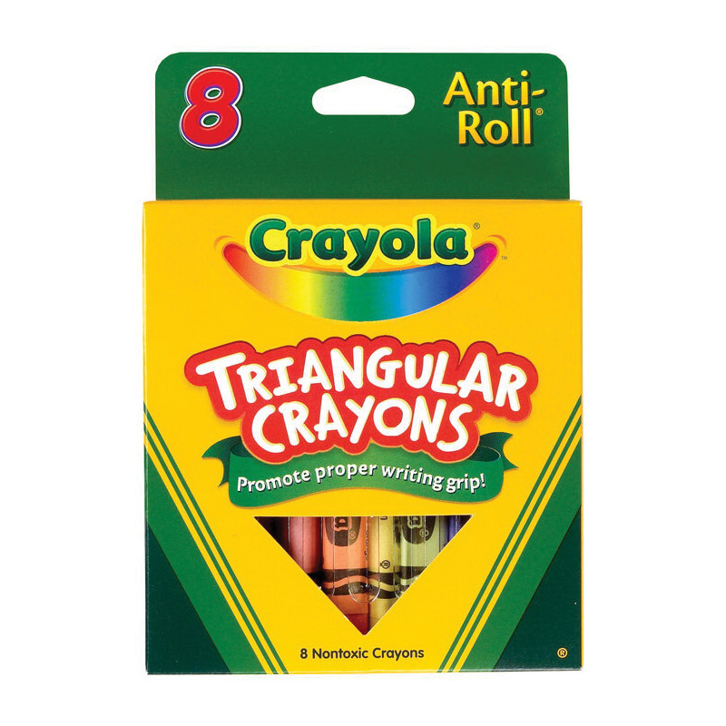 Crayola 52-4008 Anti-Roll Triangular Crayon, Assorted - 1