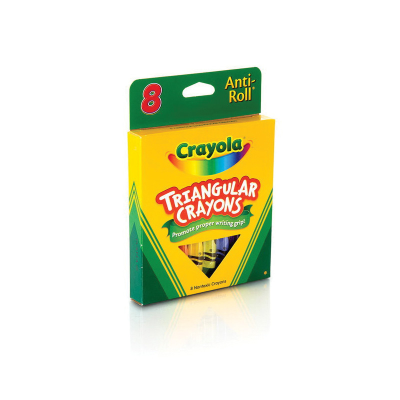 Crayola 52-4008 Anti-Roll Triangular Crayon, Assorted - 2