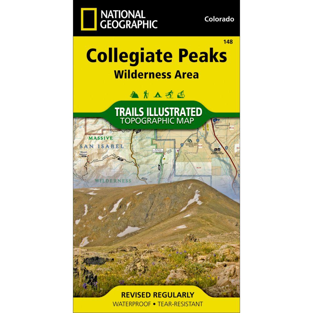 National Geographic 148 Trail Map, Collegiate Peaks Wilderness Area - 1
