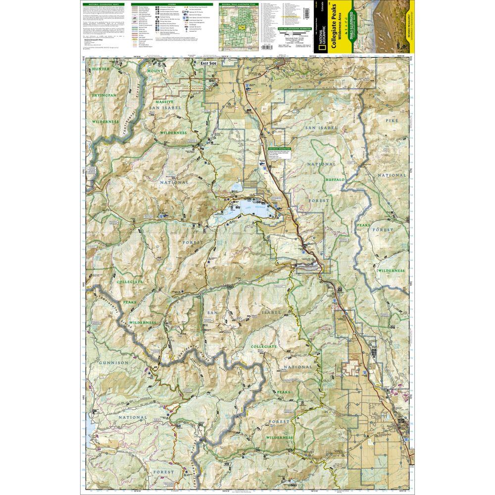 National Geographic 148 Trail Map, Collegiate Peaks Wilderness Area - 3