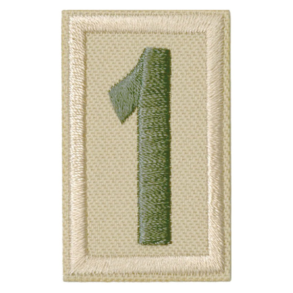 Boy Scouts Of America 18071 Numerical Emblem, Rectangular, Green/Tan - 1