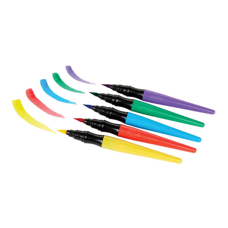 Crayola 54-6201 Paint Brush Pen, Assorted, 5-Piece - 2