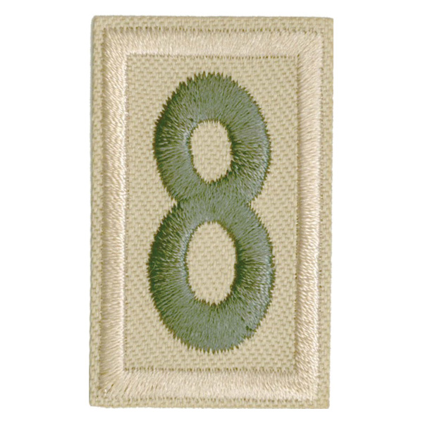 Boy Scouts Of America 18078 Numerical Emblem, Rectangular, Green/Tan - 1