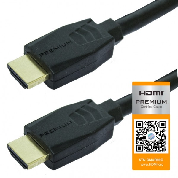 Calrad Electronics 55-668-PR-6 HDMI Cable, Male, Male, 28 AWG Wire, PVC Sheath, Black Sheath, 6 ft L - 1