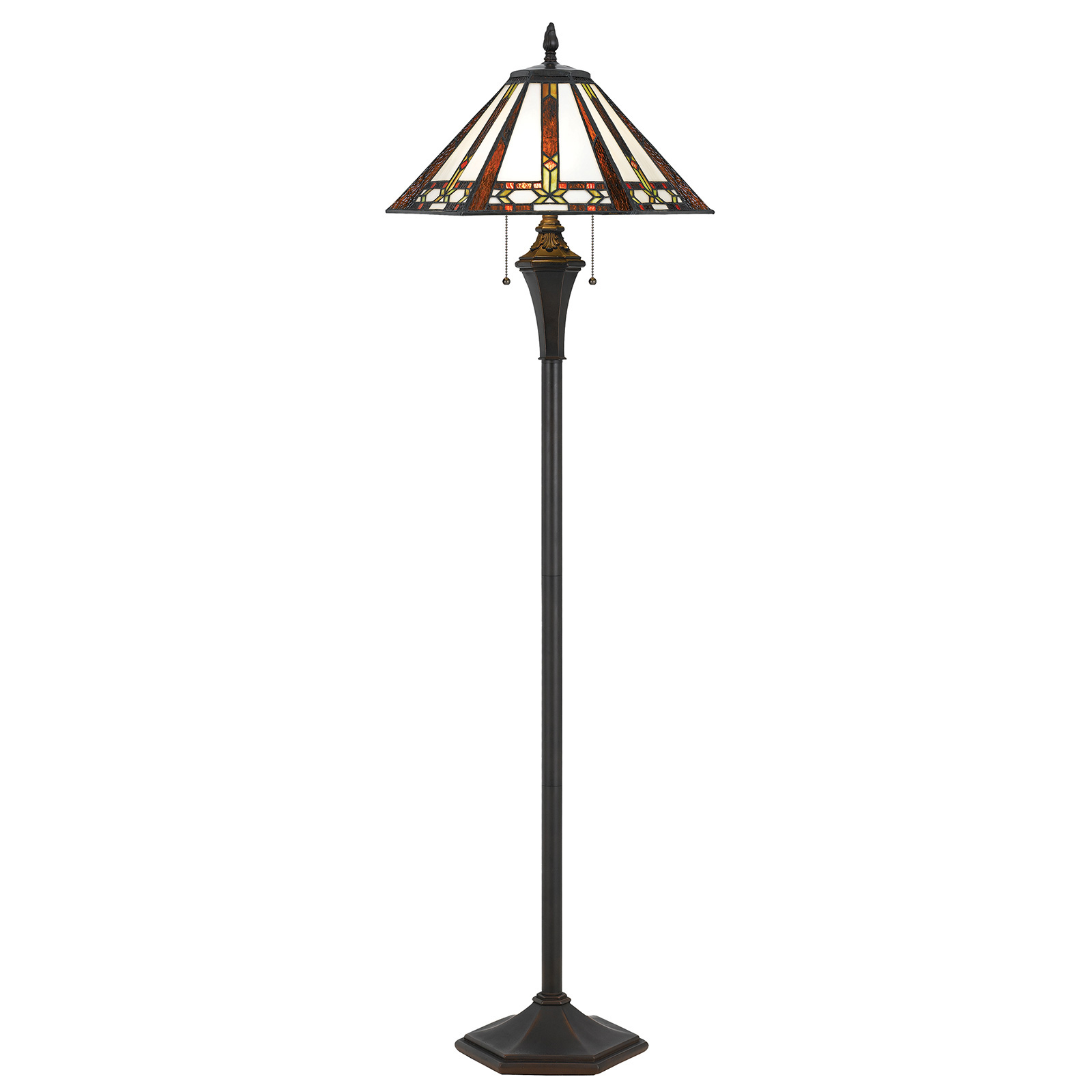 CAL BO-2717FL Floor Lamp, 110 to 120 V, 120 W, 2-Lamp, Incandescent Lamp, Resin - 1