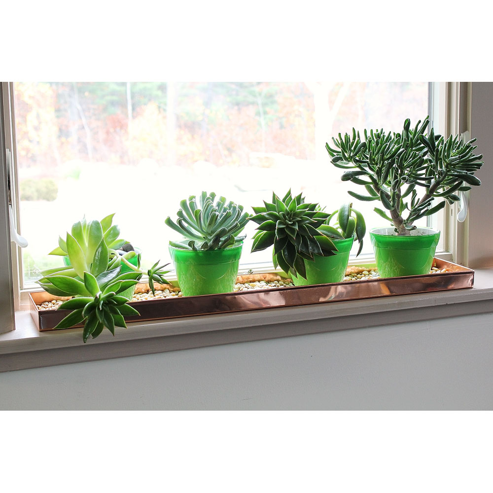 Achla Designs TRY-C20 Plant Tray, 20 in L, Rectangular, Stainless Steel