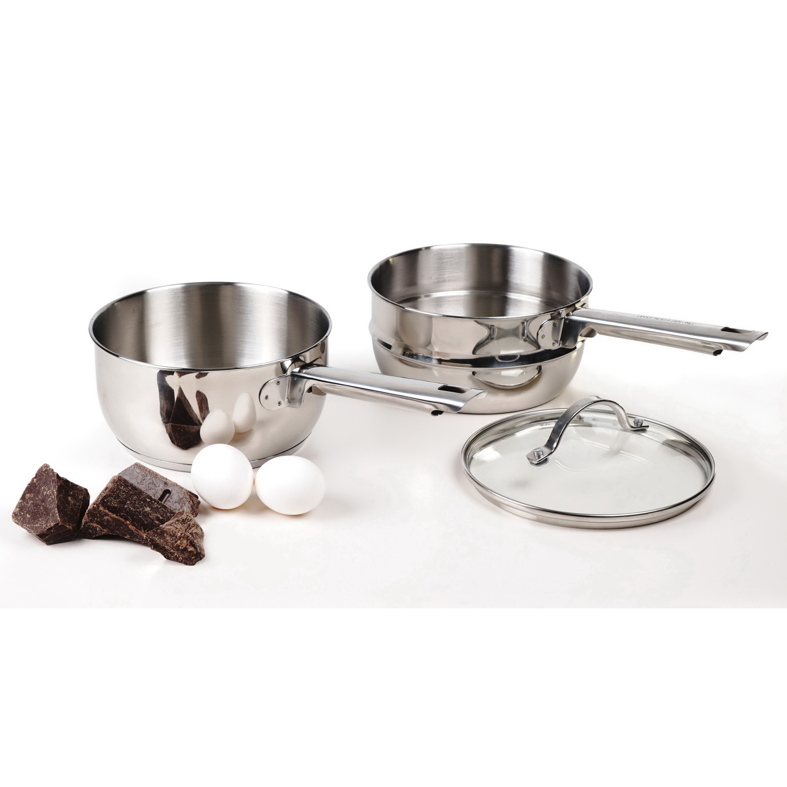 Endurance TDB-2 Induction Double Boiler, 2 qt, 6 in H Boiler, Stainless Steel - 2