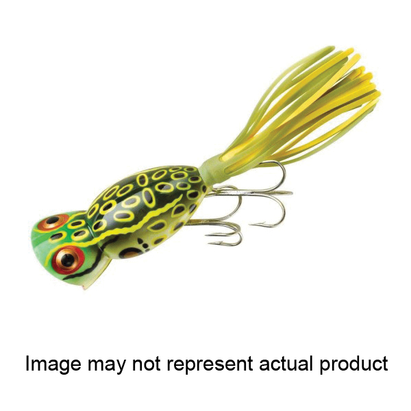 Arbogast G760-507 Hula Popper Fishing Lure, Largemouth Bass, Northern Pike, Smallmouth Bass, Leopard Frog Lure - 1