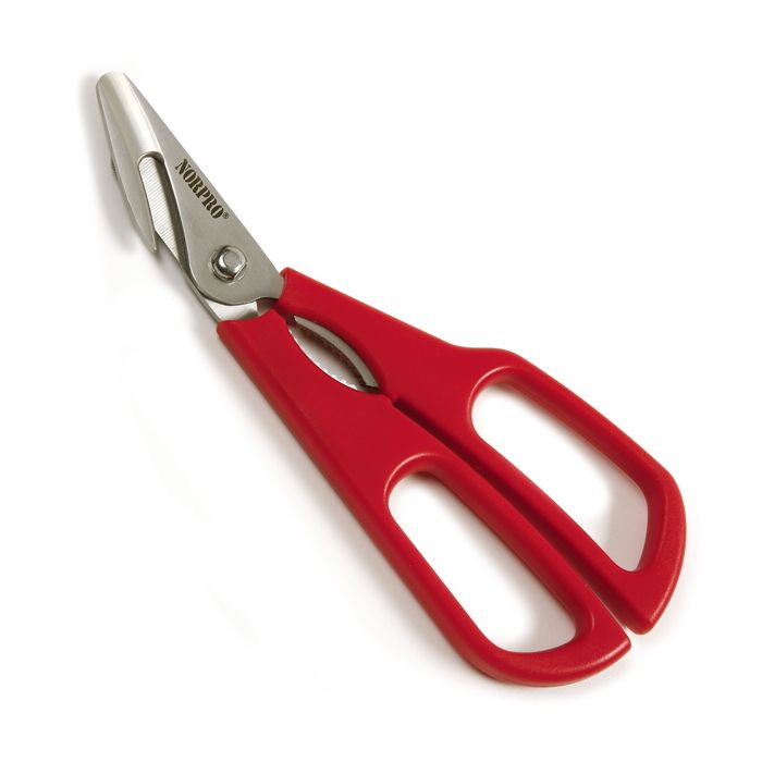 Norpro 6516 Ultimate Seafood Shears, Stainless Steel Blade, Red/Silver, 7-1/2 in OAL - 1