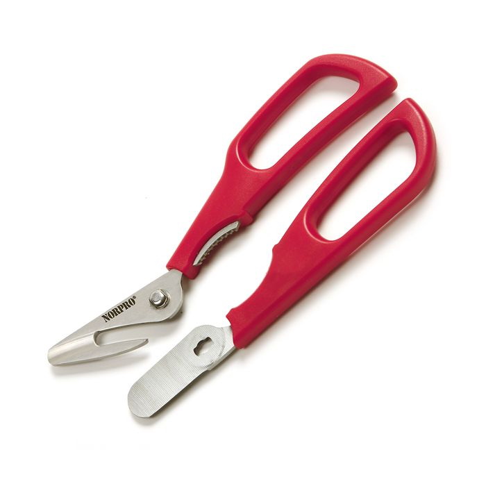 Norpro 6516 Ultimate Seafood Shears, Stainless Steel Blade, Red/Silver, 7-1/2 in OAL - 2