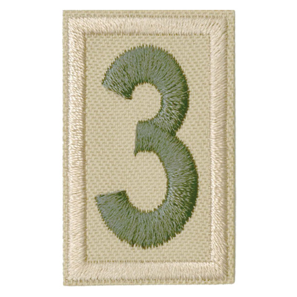 Boy Scouts Of America 18073 Numerical Emblem, Rectangular, Green/Tan - 1