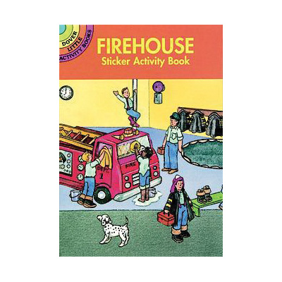 Dover DO0486298469 Sticker Activity Book, Firehouse, 4 to 8 years - 1