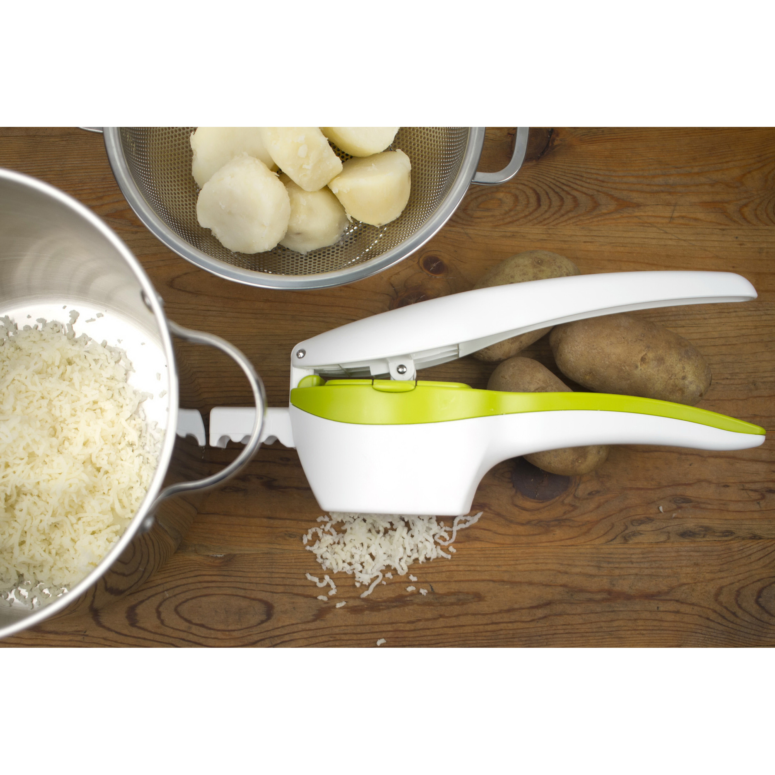 RSVP International (SPUD) Potato Ricer, White/Green | Mash Potatoes - Thumbnail 3