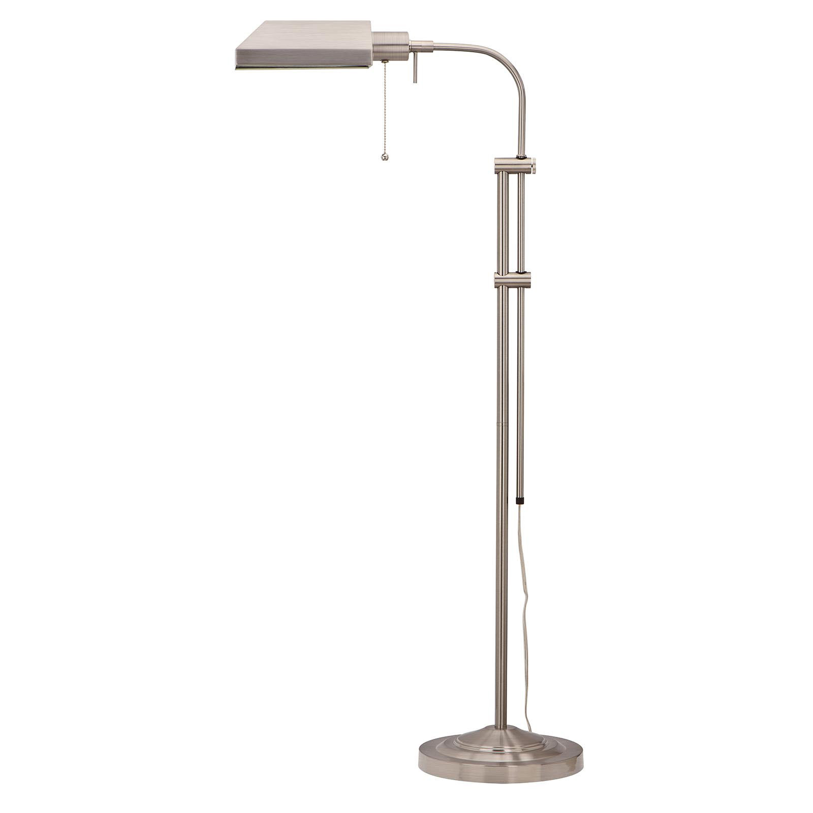 CAL BO-117FL-BS Floor Lamp with Adjustable Pole, 100 W, 1-Lamp, Fluorescent Lamp, Metal - 1
