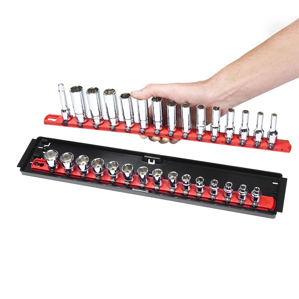 ERNST 8454 Socket Boss, 2-Rail, Plastic, Red - 3